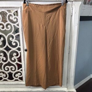 Nine West Tan Wide-Leg Trousers
